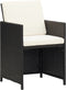 vidaXL - Tuinstoelen - met - kussens - 4 - st - poly - rattan - zwart