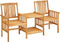 vidaXL - Tuinstoelen - met - theetafel - 159x61x92 - cm - massief - acaciahout