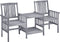 vidaXL - Tuinstoelen - met - theetafel - 159x61x92 - cm - massief - acaciahout
