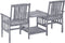 vidaXL - Tuinstoelen - met - theetafel - 159x61x92 - cm - massief - acaciahout