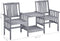 vidaXL - Tuinstoelen - met - theetafel - 159x61x92 - cm - massief - acaciahout