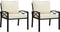 vidaXL - Tuinstoelen - met - zandkleurige - kussens - 2 - st - 68x76x79 - cm - staal
