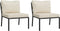 vidaXL - Tuinstoelen - met - zandkleurige - kussens - 2 - st - 60x74x79 - cm - staal