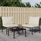 vidaXL - Tuinstoelen - met - zandkleurige - kussens - 2 - st - 60x74x79 - cm - staal