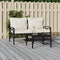 vidaXL - Tuinstoelen - met - zandkleurige - kussens - 2 - st - 62x75x79 - cm - staal