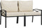 vidaXL - Tuinstoelen - met - zandkleurige - kussens - 2 - st - 62x75x79 - cm - staal