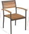 vidaXL - Tuinstoelen - stapelbaar - 2 - st - massief - acaciahout - en - staal