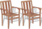 vidaXL - Tuinstoelen - stapelbaar - 2 - st - massief - teakhout
