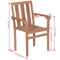 vidaXL - Tuinstoelen - stapelbaar - 2 - st - massief - teakhout