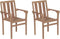 vidaXL - Tuinstoelen - stapelbaar - 2 - st - massief - teakhout