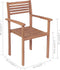 vidaXL - Tuinstoelen - stapelbaar - 2 - st - massief - teakhout