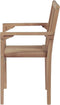 vidaXL - Tuinstoelen - stapelbaar - 2 - st - massief - teakhout
