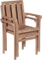 vidaXL - Tuinstoelen - stapelbaar - 2 - st - massief - teakhout