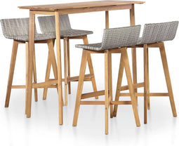 vidaXL - Tuinstoelen - stapelbaar - 2 - st - poly - rattan - bruin