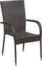 vidaXL - Tuinstoelen - stapelbaar - 2 - st - poly - rattan - bruin