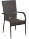 vidaXL - Tuinstoelen - stapelbaar - 2 - st - poly - rattan - bruin