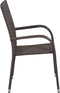 vidaXL - Tuinstoelen - stapelbaar - 2 - st - poly - rattan - bruin
