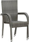 vidaXL - Tuinstoelen - stapelbaar - 2 - st - poly - rattan - grijs