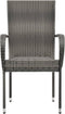 vidaXL - Tuinstoelen - stapelbaar - 2 - st - poly - rattan - grijs