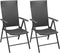 vidaXL - Tuinstoelen - stapelbaar - 2 - st - poly - rattan - zwart