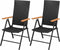 vidaXL - Tuinstoelen - stapelbaar - 2 - st - poly - rattan - zwart