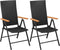 vidaXL - Tuinstoelen - stapelbaar - 2 - st - poly - rattan - zwart