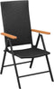 vidaXL - Tuinstoelen - stapelbaar - 2 - st - poly - rattan - zwart