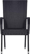 vidaXL - Tuinstoelen - stapelbaar - 2 - st - poly - rattan - zwart