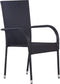vidaXL - Tuinstoelen - stapelbaar - 2 - st - poly - rattan - zwart