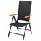 vidaXL - Tuinstoelen - stapelbaar - 2 - st - poly - rattan - zwart