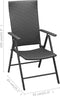 vidaXL - Tuinstoelen - stapelbaar - 2 - st - poly - rattan - zwart