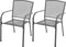 vidaXL - Tuinstoelen - stapelbaar - 2 - st - staal - grijs