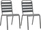 vidaXL - Tuinstoelen - stapelbaar - 2 - st - staal - grijs