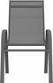 vidaXL - Tuinstoelen - stapelbaar - 2 - st - textileen - stof - grijs