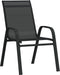 vidaXL - Tuinstoelen - stapelbaar - 2 - st - textileen - stof - zwart