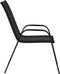 vidaXL - Tuinstoelen - stapelbaar - 2 - st - textileen - stof - zwart