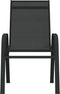 vidaXL - Tuinstoelen - stapelbaar - 2 - st - textileen - stof - zwart