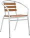 vidaXL - Tuinstoelen - stapelbaar - 4 - st - aluminium - en - HKC - zilverkleurig