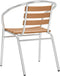 vidaXL - Tuinstoelen - stapelbaar - 4 - st - aluminium - en - HKC - zilverkleurig