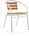 vidaXL - Tuinstoelen - stapelbaar - 4 - st - aluminium - en - HKC - zilverkleurig