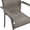 vidaXL - Tuinstoelen - stapelbaar - 4 - st - poly - rattan - grijs