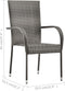 vidaXL - Tuinstoelen - stapelbaar - 4 - st - poly - rattan - grijs