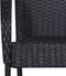 vidaXL - Tuinstoelen - stapelbaar - 4 - st - poly - rattan - zwart