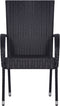 vidaXL - Tuinstoelen - stapelbaar - 4 - st - poly - rattan - zwart