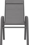 vidaXL - Tuinstoelen - stapelbaar - 4 - st - textileen - stof - grijs