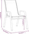 vidaXL - Tuinstoelen - stapelbaar - 4 - st - textileen - stof - grijs