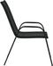 vidaXL - Tuinstoelen - stapelbaar - 4 - st - textileen - stof - zwart