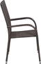 vidaXL - Tuinstoelen - stapelbaar - 6 - st - poly - rattan - bruin