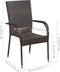 vidaXL - Tuinstoelen - stapelbaar - 6 - st - poly - rattan - bruin