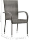 vidaXL - Tuinstoelen - stapelbaar - 6 - st - poly - rattan - grijs